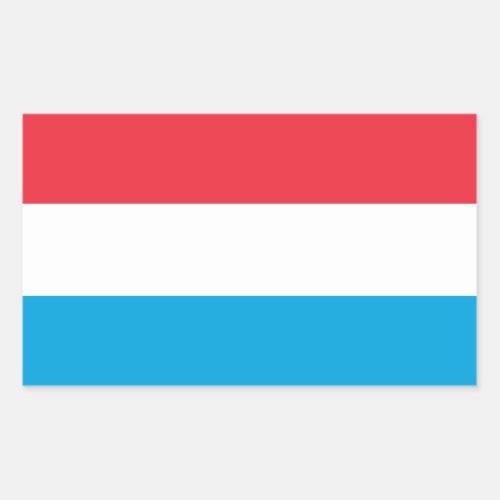 Patriotic Luxembourg Flag Rectangular Sticker