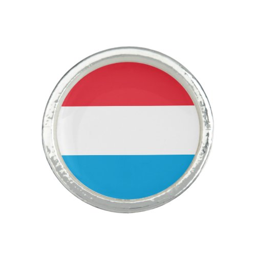 Patriotic Luxembourg Flag Ring