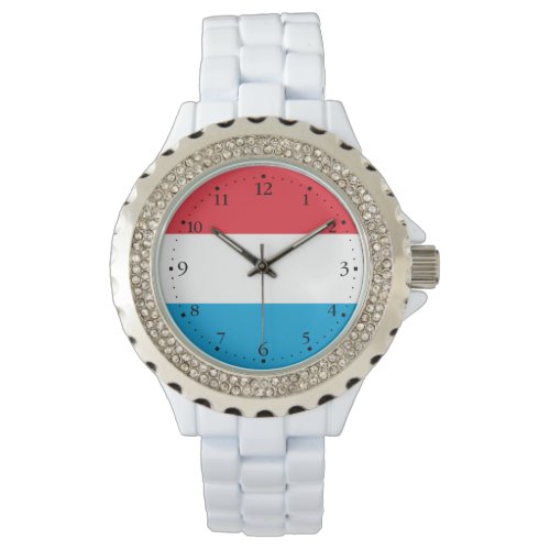 Patriotic Luxembourg Flag Watch