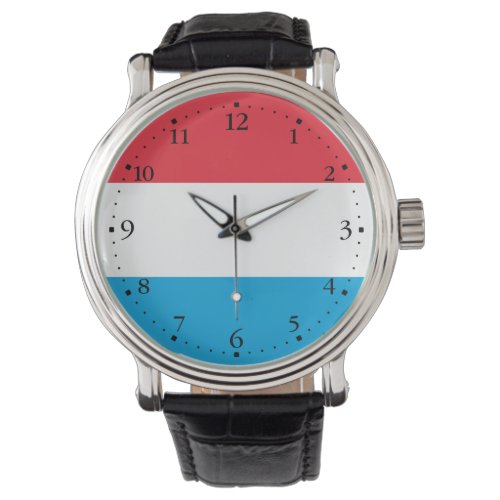 Patriotic Luxembourg Flag Watch