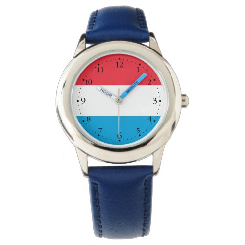 Patriotic Luxembourg Flag Watch