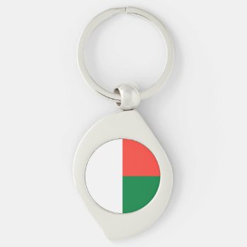 Patriotic Madagascar Flag Keychain by topdivertntrend at Zazzle