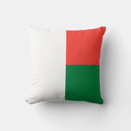 Patriotic Madagascar Flag Throw Pillow