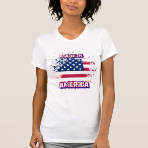 Patriotic "Made in America" American Flag Women's T-Shirt
