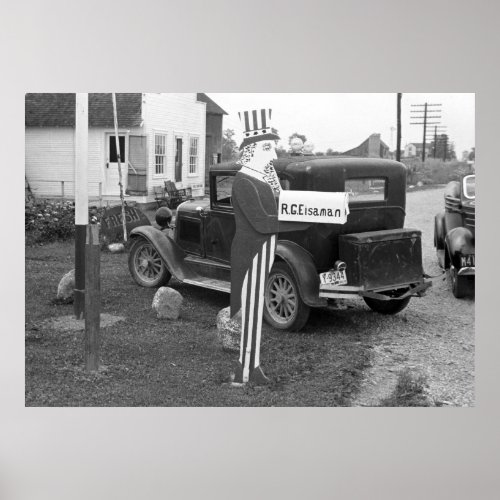 Patriotic Mailbox 1930s Poster