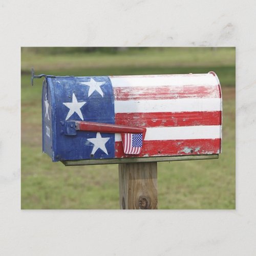 Patriotic Mailbox Post Card