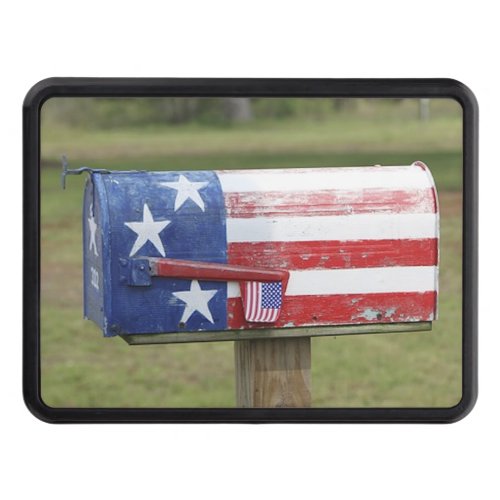 Patriotic Mailbox Trailer Hitch Cover