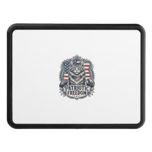 Patriotic Maine Coon Cat Hitch Cover