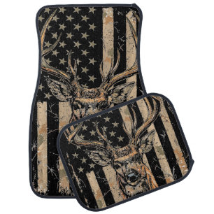 Patriotic Majesty: Deer of the Heartland Car Floor Mat