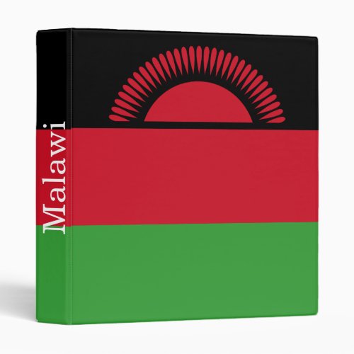 Patriotic Malawi Flag 3 Ring Binder