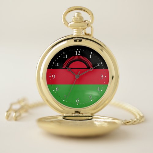 Patriotic Malawi Flag Pocket Watch