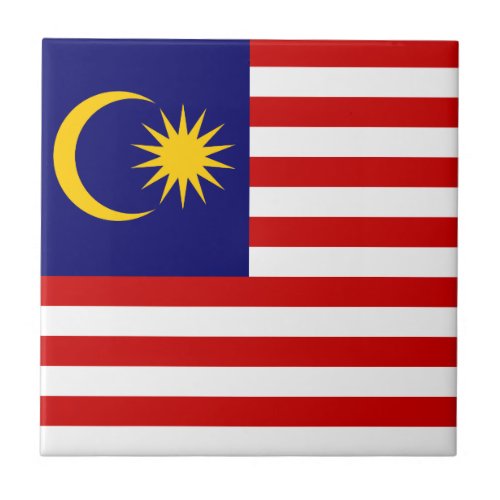 Patriotic Malaysia Flag Ceramic Tile