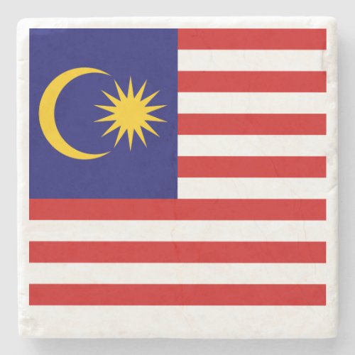 Patriotic Malaysia Flag Stone Coaster