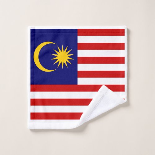 Patriotic Malaysia Flag Wash Cloth