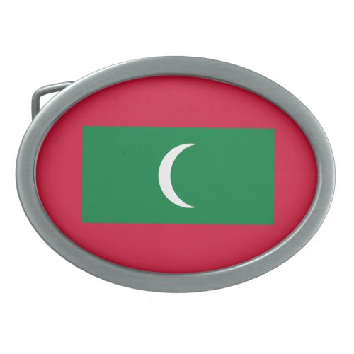 Patriotic Maldives Flag Belt Buckle