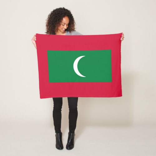 Patriotic Maldives Flag Fleece Blanket