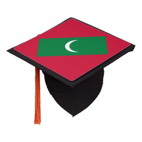 Patriotic Maldives Flag Graduation Cap Topper