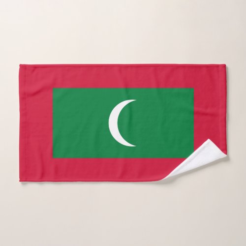 Patriotic Maldives Flag Hand Towel