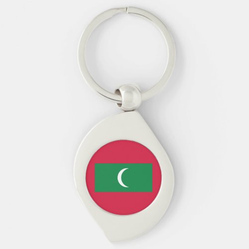 Patriotic Maldives Flag Keychain
