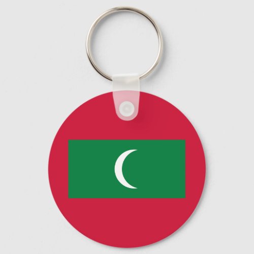 Patriotic Maldives Flag Keychain