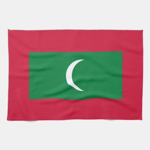 Patriotic Maldives Flag Kitchen Towel