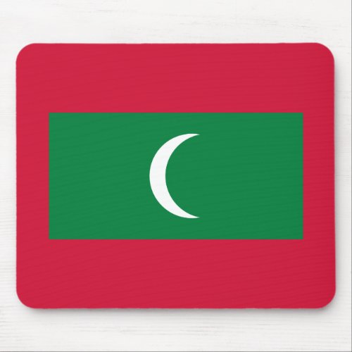 Patriotic Maldives Flag Mouse Pad