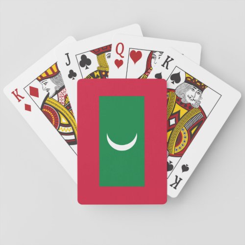 Patriotic Maldives Flag Playing Cards