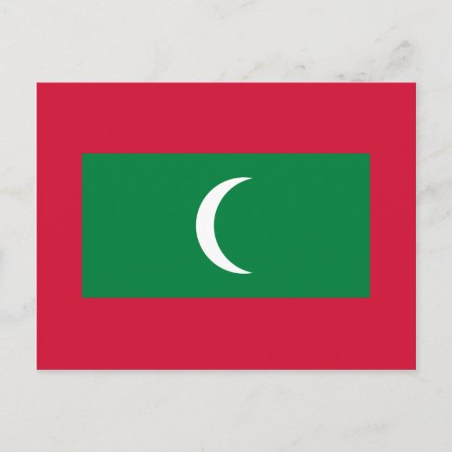 Patriotic Maldives Flag Postcard