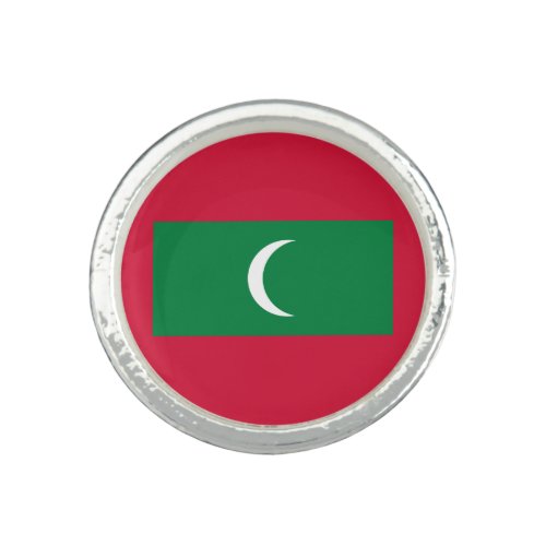 Patriotic Maldives Flag Ring
