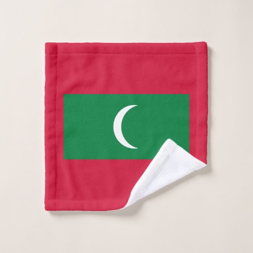 Patriotic Maldives Flag Wash Cloth