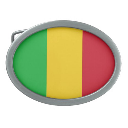 Patriotic Mali Flag Belt Buckle