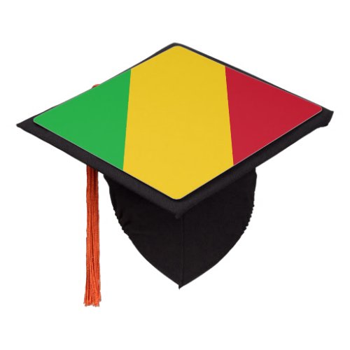 Patriotic Mali Flag Graduation Cap Topper