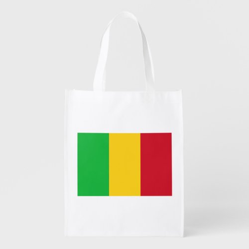 Patriotic Mali Flag Grocery Bag