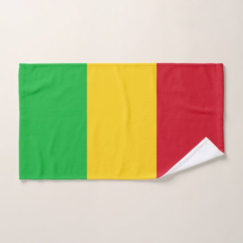 Patriotic Mali Flag Hand Towel