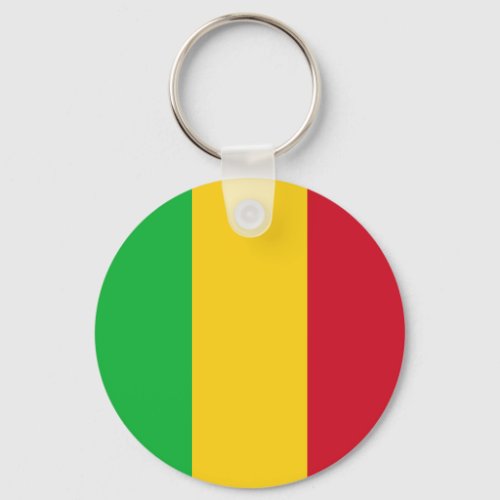 Patriotic Mali Flag Keychain