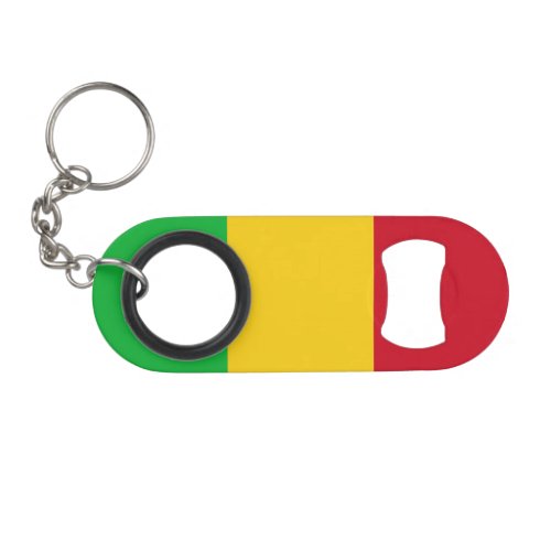 Patriotic Mali Flag Keychain Bottle Opener