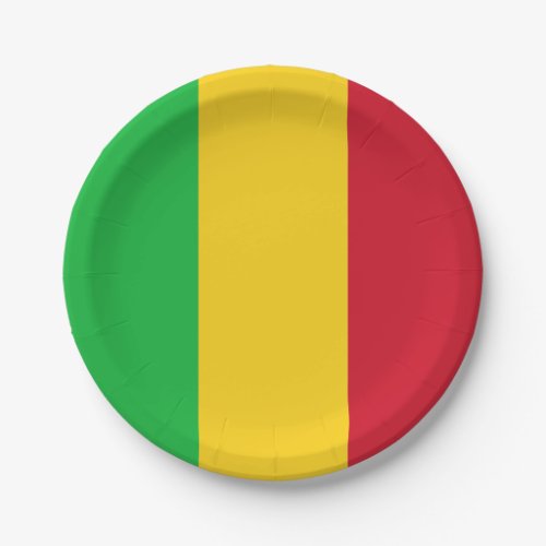 Patriotic Mali Flag Paper Plates