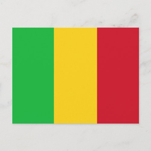 Patriotic Mali Flag Postcard