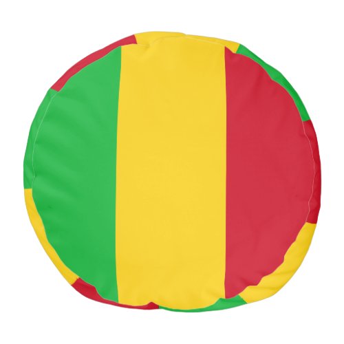 Patriotic Mali Flag Pouf