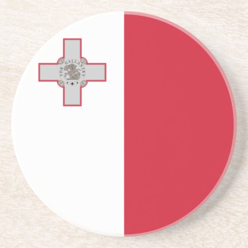 Patriotic Malta Flag Coaster