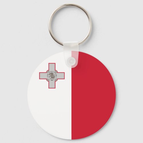 Patriotic Malta Flag Keychain