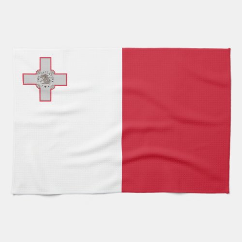 Patriotic Malta Flag Kitchen Towel
