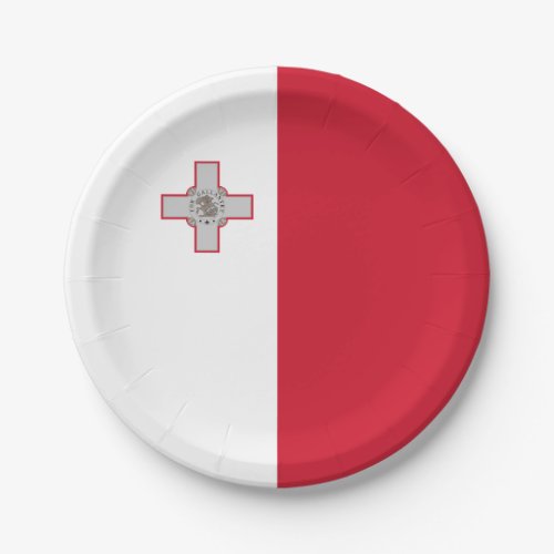 Patriotic Malta Flag Paper Plates