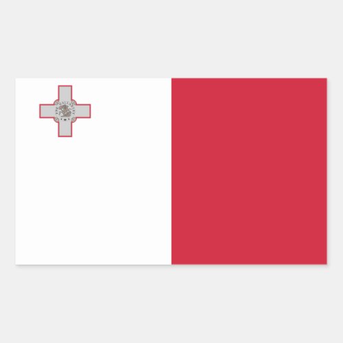 Patriotic Malta Flag Rectangular Sticker