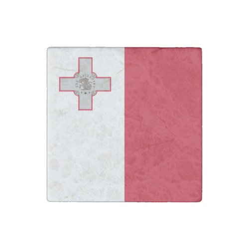 Patriotic Malta Flag Stone Magnet