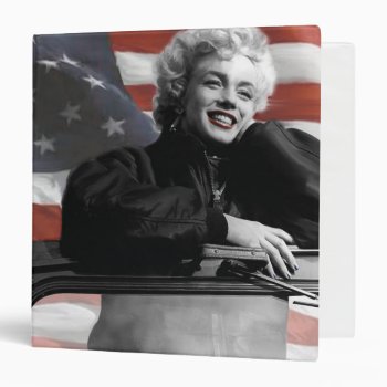Patriotic Marilyn 3 Ring Binder by boulevardofdreams at Zazzle