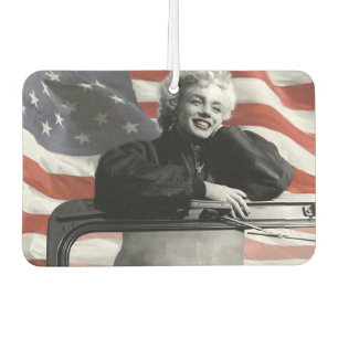 Patriotic Marilyn Car Air Freshener