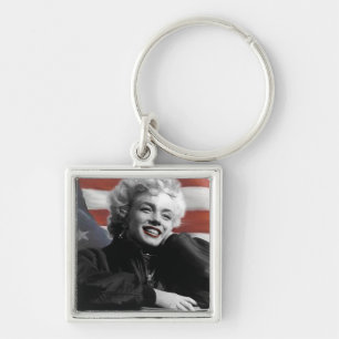 Patriotic Marilyn Keychain
