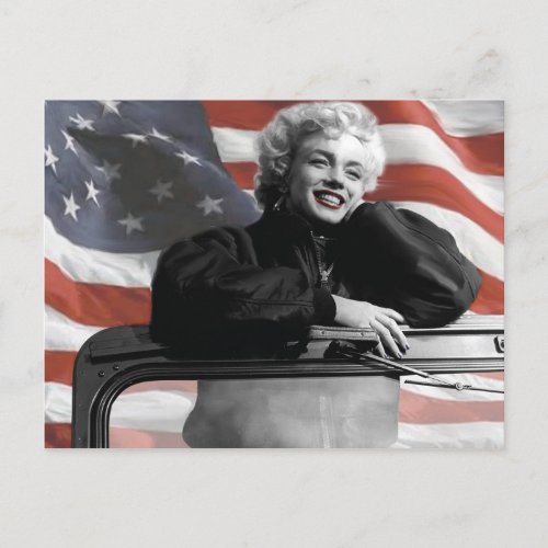 Patriotic Marilyn Postcard