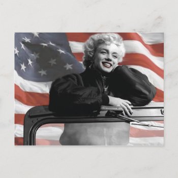 Patriotic Marilyn Postcard by boulevardofdreams at Zazzle